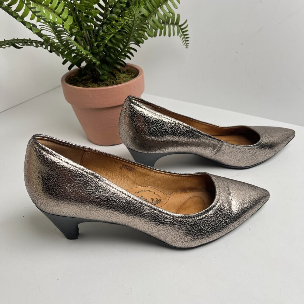 Sofft Brand woman heels.Size‎ 9.5M Leather Silver Gray - Picture 5 of 10